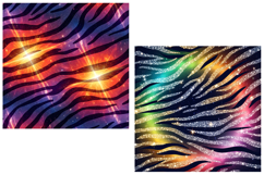 Colorful Zebra Paper Galaxy Prints Digital Paper Product Image 6