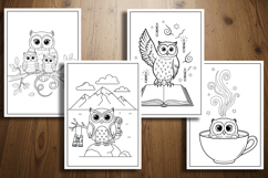 Cute Owls Coloring Pages Product Image 2
