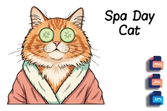 Spa Day Cat - Fluffy Feline Relaxation Product Image 1