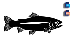 Rainbow Trout Silhouette Fly Fishing Product Image 1