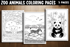 Zoo Animal Coloring Pages | Detailed Animal Scenes Product Image 1
