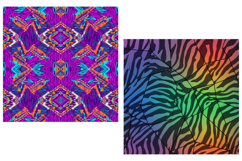 Colorful Zebra Paper Geometric Stripes Digital Paper Product Image 2