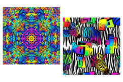 Colorful Zebra Paper Geometric Stripes Digital Paper Product Image 6