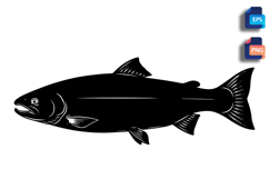 Atlantic Salmon Silhouette Fly Fishing Product Image 1