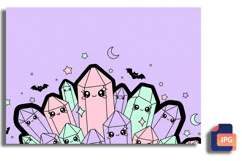 Pastel Goth Kawaii Crystal Background Product Image 1