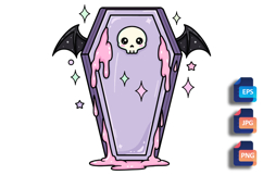 Pastel Goth Coffin - Spooky Cute Product Image 1