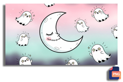 Kawaii Pastel Goth Ghost Background Product Image 1