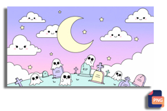 Kawaii Creepy Pastel Goth Background Product Image 1