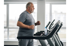 Overweight Man Brisk Walking - Gym Cardio Routine Product Image 1