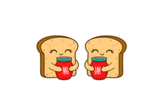 Whimsical TOAST &amp; JAM Studs, Earring, Laser Cut SVG Template Product Image 2