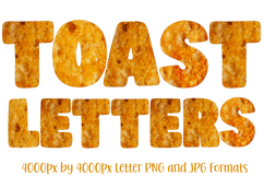 Toast Bread Food Font Letters Alphabet ABC JPG PNG by Squeeb Creative