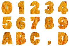 Toast Bread Food Font Letters Alphabet ABC JPG PNG by Squeeb Creative