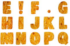 Toast Bread Food Font Letters Alphabet ABC JPG PNG by Squeeb Creative