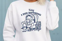 Today I Did Nothing Frog SVG PNG Mental Health Self Care Product Image 2