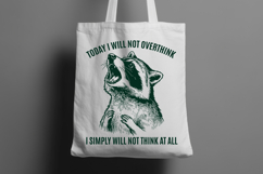 Funny Overthinking Raccoon SVG Sarcastic Meme PNG Product Image 2