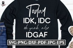 Today IDK, IDC, also IDGAF |Sassy Sarcastic SVG Quote Product Image 2