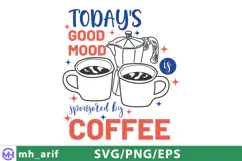 Coffee Quote Hand-drawn PNG SVG T-shirt Design Product Image 1