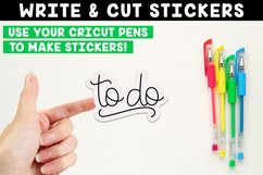 To Do | Write and Cut Sticker | Cricut Pen Textual Sticker Product Image 1