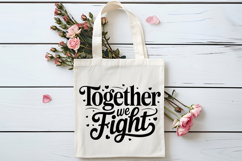 Together We Fight SVG | Breast Cancer Awareness SVG Product Image 4