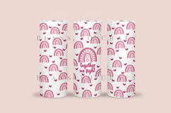 Together We Fight skinny tumbler sublimation wrap with high resolution and transparant background are for 20oz and 30oz skinny tumbler