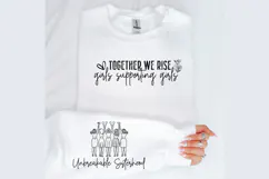Together we rise girls supporting girls Sleeve SVG Design Product Image 2