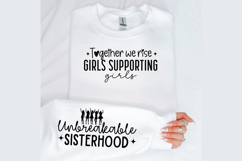 Together we rise girls supporting girls Sleeve SVG Design Product Image 2