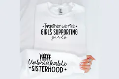 Together we rise girls supporting girls Sleeve SVG Design Product Image 2