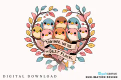 Together We’re The Best Flock Sublimation PNG Design Product Image 1