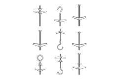 Toggle bolts and anchors for drywall fixing Product Image 1