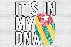 It's in my DNA Togo Flag Fingerprint PNG Sublimation Product Image 1