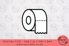 Toilet Roll Bathroom Icon SVG Cut File Design Product Image 1
