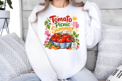 Tomato Picnic Summer Retro Sublimation PNG Design Product Image 2