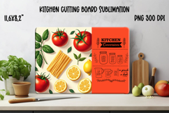 Tomato girl kitchen conversion cutting board PNG design Product Image 1