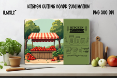 Tomato girl kitchen conversion cutting board PNG design Product Image 1