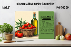 Tomato girl kitchen conversion cutting board PNG design Product Image 1