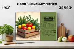Tomato girl kitchen conversion cutting board PNG design Product Image 1