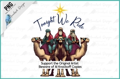Tonight We Ride PNG, Three Camels and Wisemen Christmas Product Image 1