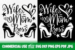Wife Mom Boss | Heels Svg | Cut Files for Cricut, Silhouette Product Image 4