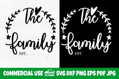 Family Monogram SVG, Family Last Name Svg Cut File Product Image 1
