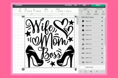 Wife Mom Boss | Heels Svg | Cut Files for Cricut, Silhouette Product Image 6