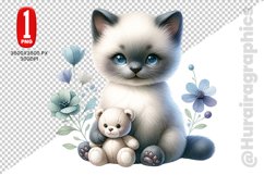 Tonkinese Cat Clipart - PNG File Product Image 1