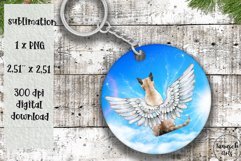 Memorial Tonkinese cat angel wings Keychain Sublimation Product Image 1