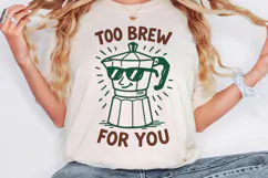 Retro Coffee Line Art Clipart, Funny Puns SVG | PNG | EPS Product Image 3