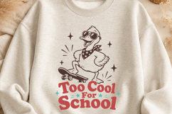 Too Cool for School SVG PNG, Cool Goose Skateboard Design Product Image 3
