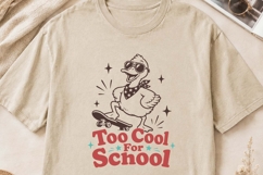 Too Cool for School SVG PNG, Cool Goose Skateboard Design Product Image 2