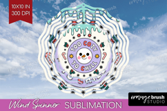 Too Cozy To Chill Xmas Wind Spinner Sublimation PNG Round Product Image 1