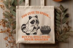Too Cute to Spook SVG | Funny Raccoon Halloween PNG Design Product Image 3