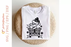 Too cute to wear ugly sweaters, Christmas Skeleton svg Product Image 2