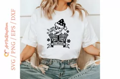 Too cute to wear ugly sweaters, Christmas Skeleton svg Product Image 3