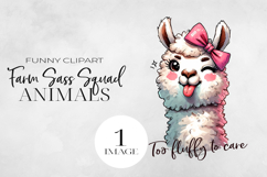 Funny Farm Animal Tongue out, Sublimation PNG. Product Image 1